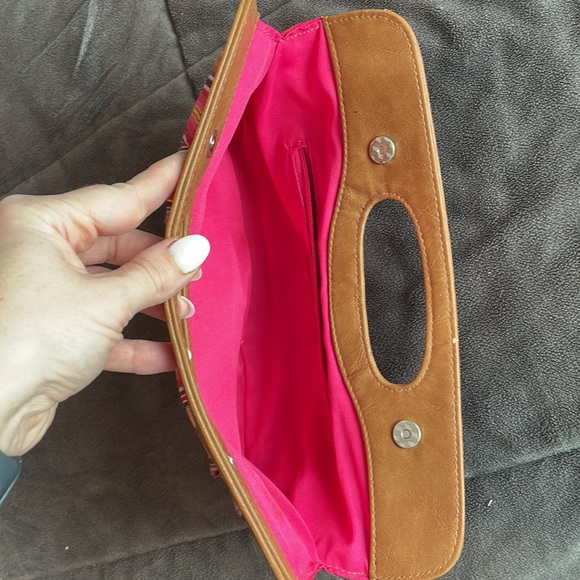 Express clutch multicolor brown handle no stains - Picture 4 of 4